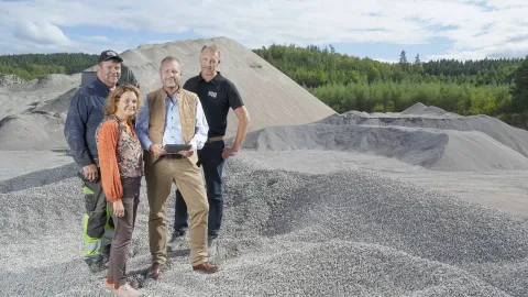 Chef och medarbetare i samtal vid skrivbordet på kontoret
